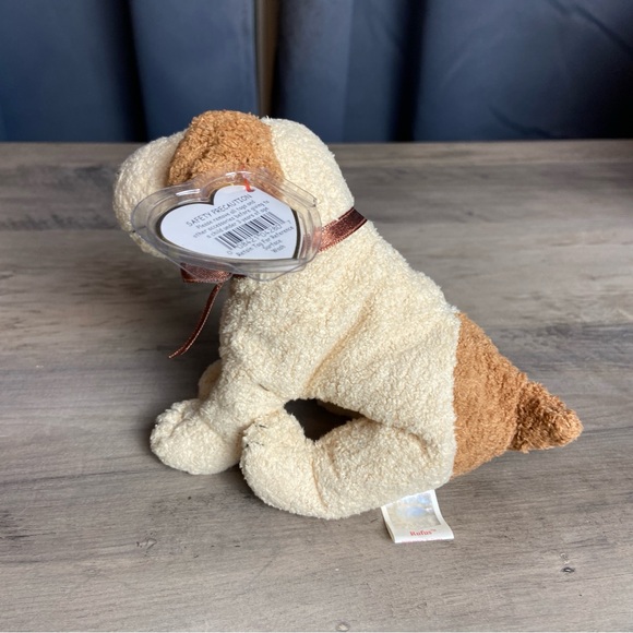 TY Beanie Baby – Rufus – Dog - 2000, Brown and Cream puppy - Picture 2 of 9